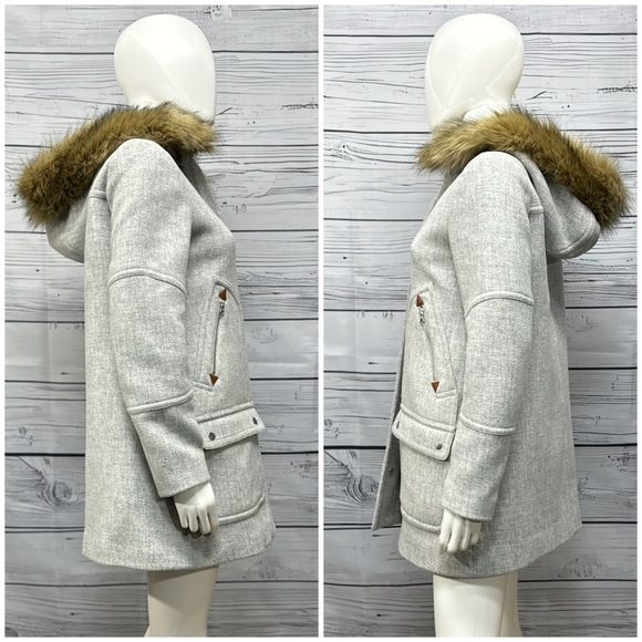 J. Crew Chateau Parka in Stadium Cloth Wool Coat - Picture 2 of 12